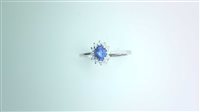 Ringe Sommer Dame Kate in Weißgold Zaffiro 0.35 Ct BA266 - BA266